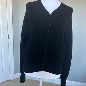 Athleta Black Knit Full Zip Sweater. Size Medium. Perfect for travel.